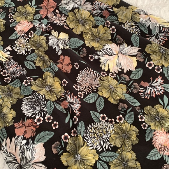 LOFT Floral Boho Maxi Column DRESS size 14 summer vacation travel brown cottage - Picture 12 of 12